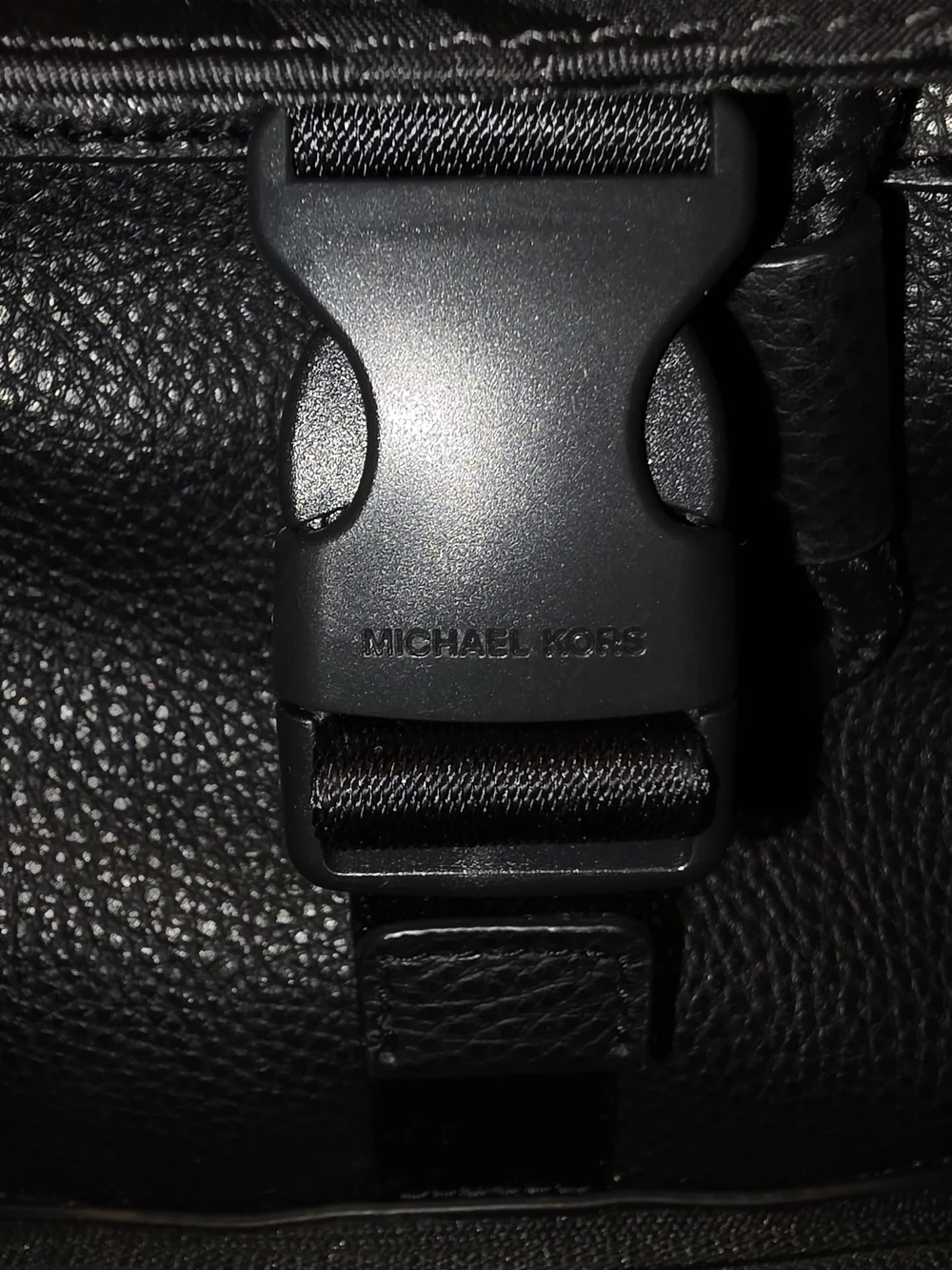 Michael Kors Black Logo Backpack with Raised MK Emblem